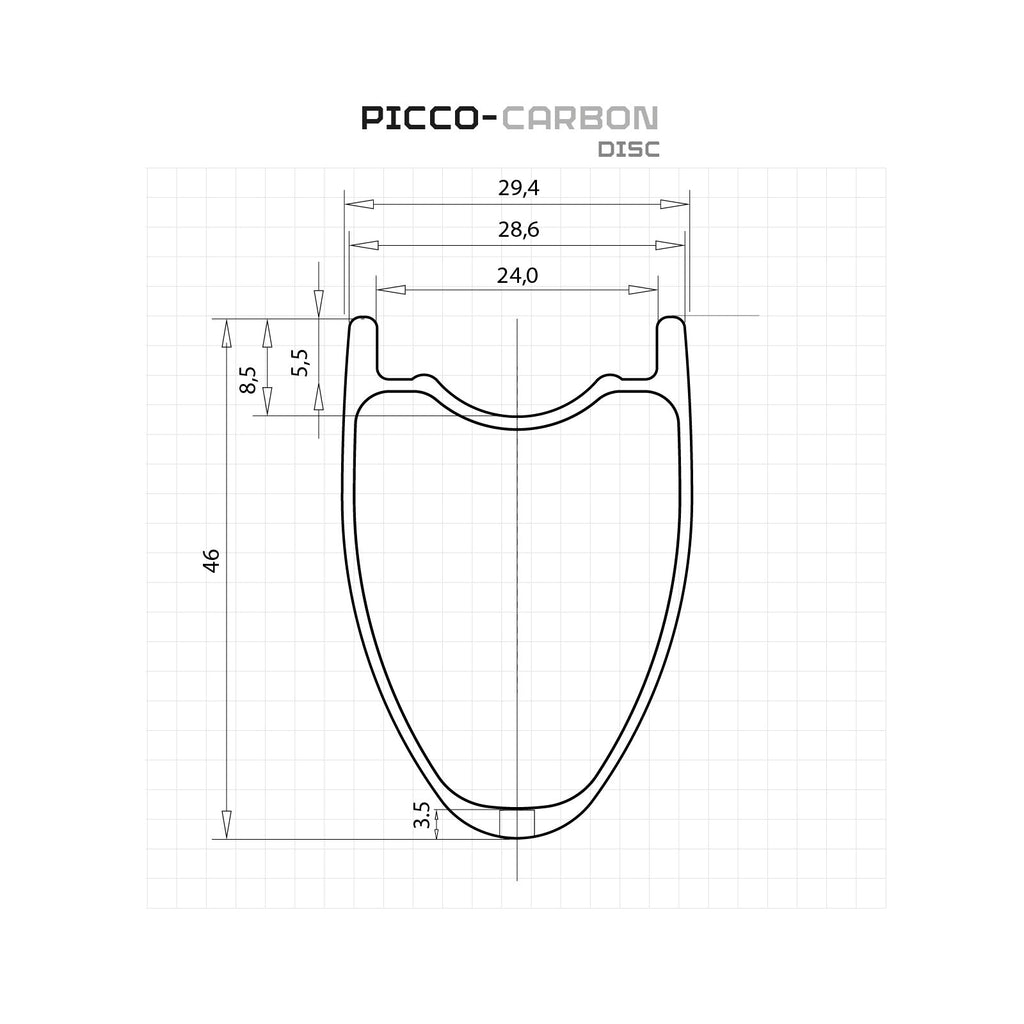 Pacenti Picco 46 Carbon Disc Wheelset 700C