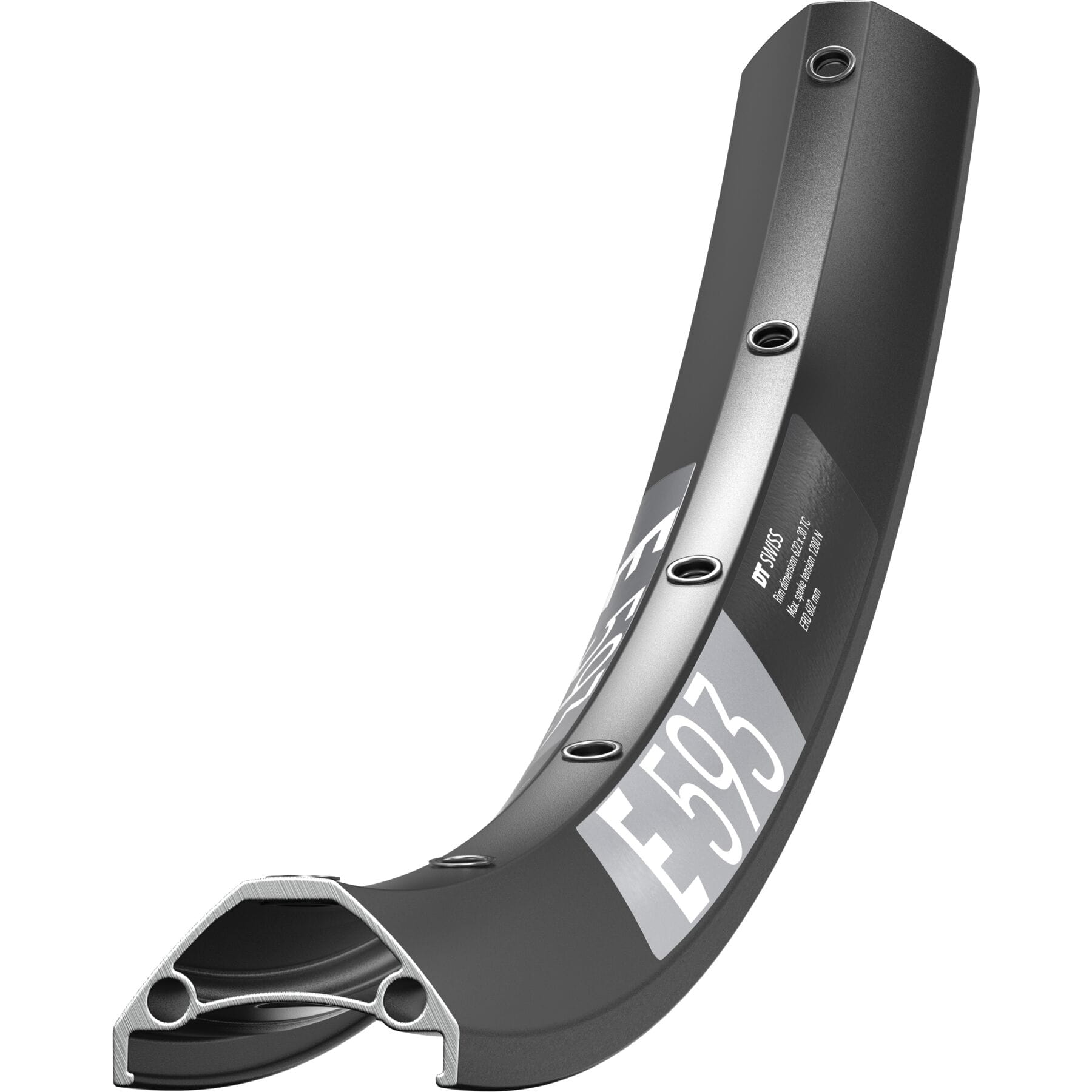 DT Swiss E 593 pin-joined disc-specific Presta Black Rim