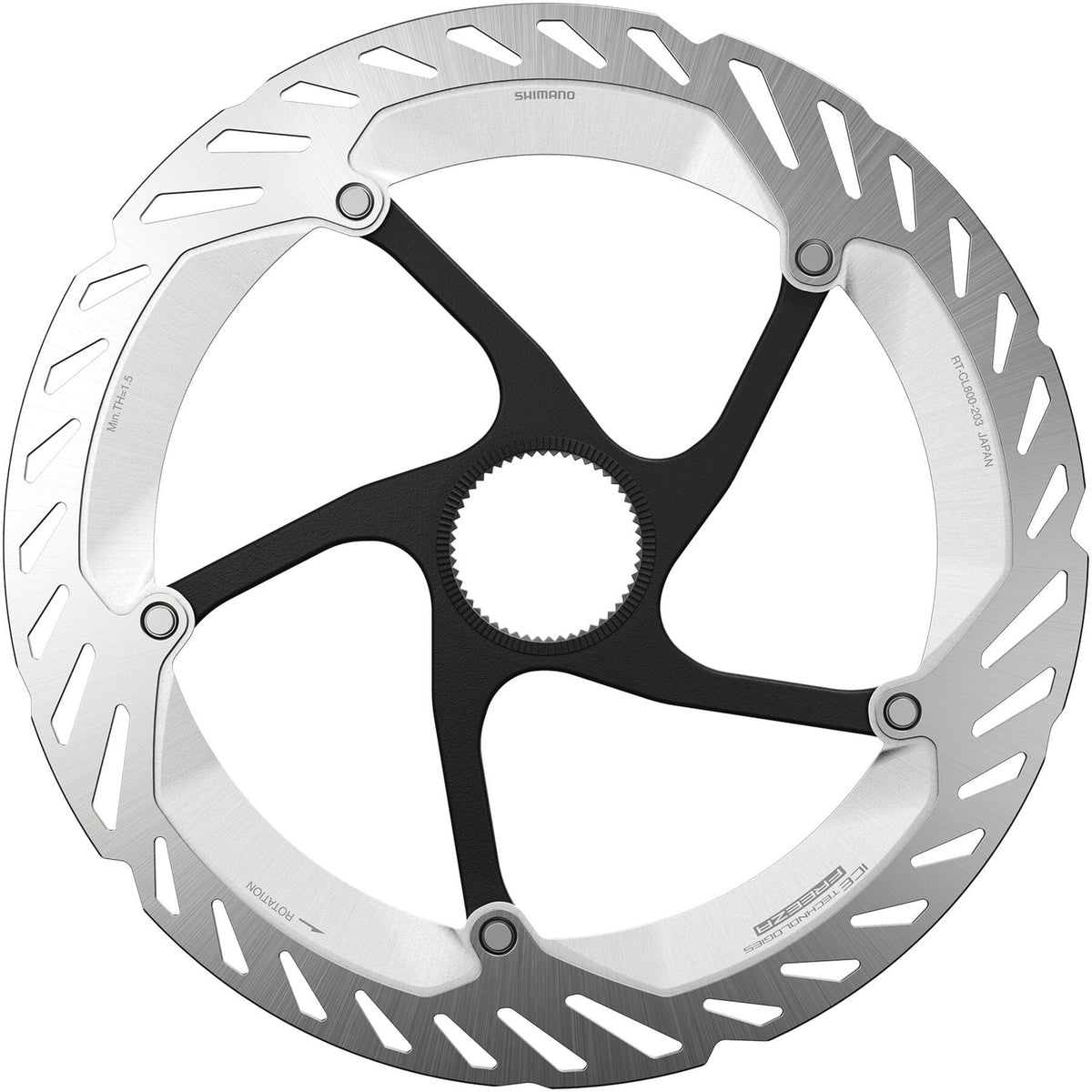 Shimano XT RT-CL800 Ice Tech FREEZA rotor with internal lockring, 203 mm
