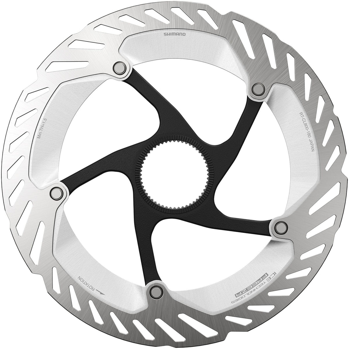 Shimano XT RT-CL800 Ice Tech FREEZA rotor with external lockring, 180 mm