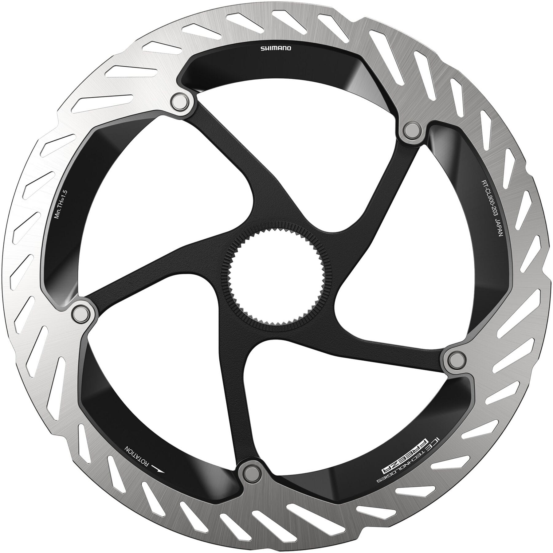 Shimano XTR RT-CL900 Ice Tech FREEZA rotor with internal lockring, 203 mm