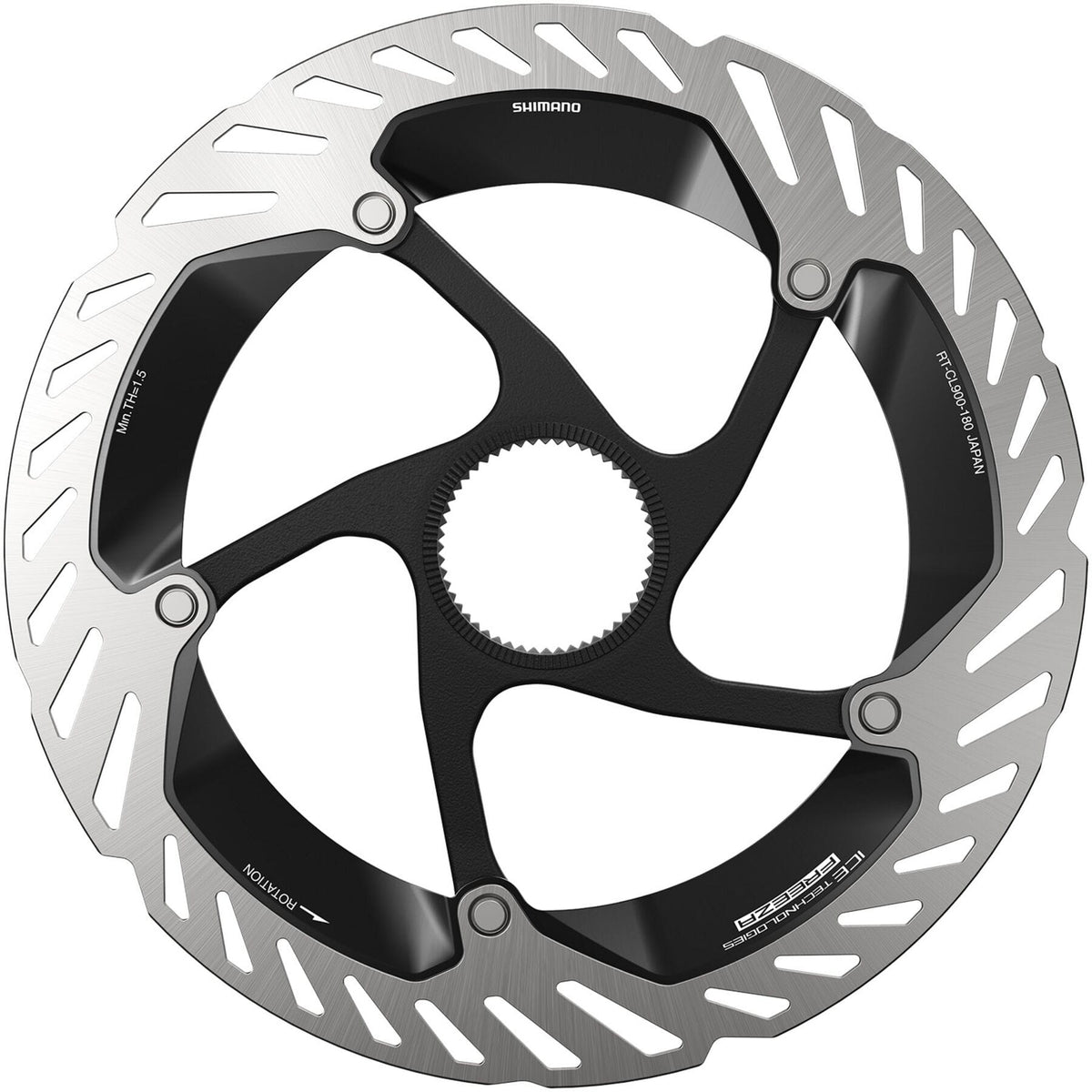 Shimano RT-CL900 Ice Tech FREEZA rotor with internal magnet lockring, 180 mm
