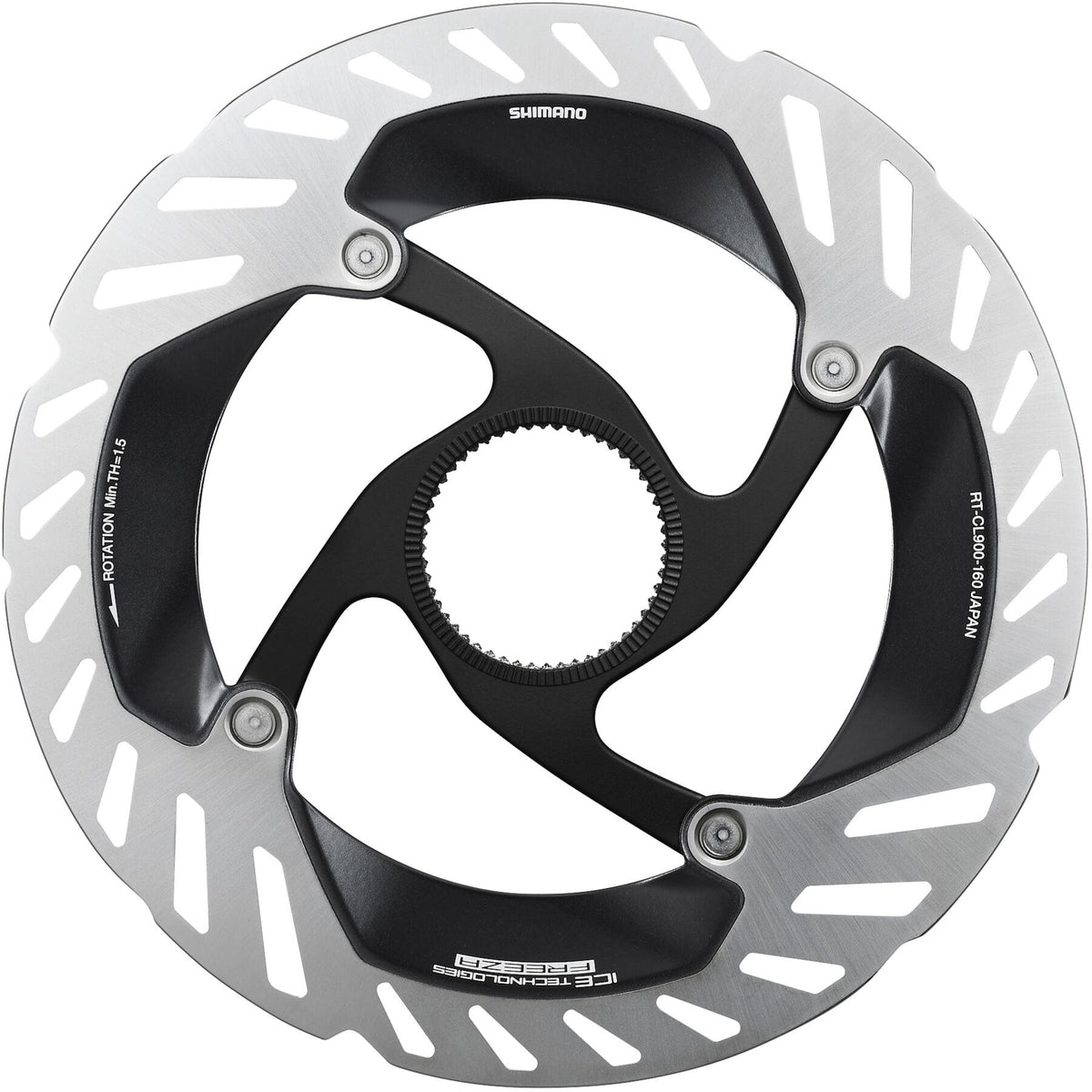 Shimano RT-CL900 Ice Tech FREEZA rotor with external lockring, 160 mm