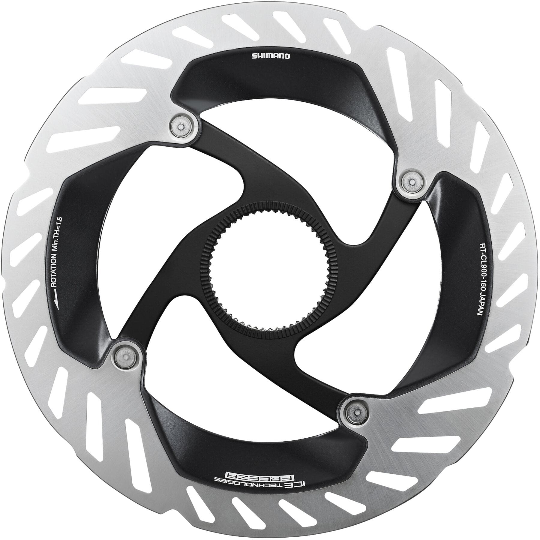 Shimano RT-CL900 Ice Tech FREEZA rotor with internal magnet lockring, 160 mm