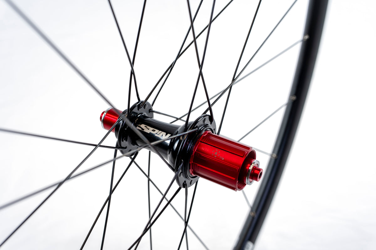 WB Alloy Rim Brake Wheelset 700c - Black/Red