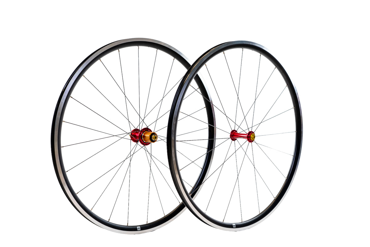 WB Alloy Rim Brake Wheelset 700c - Red/Yellow