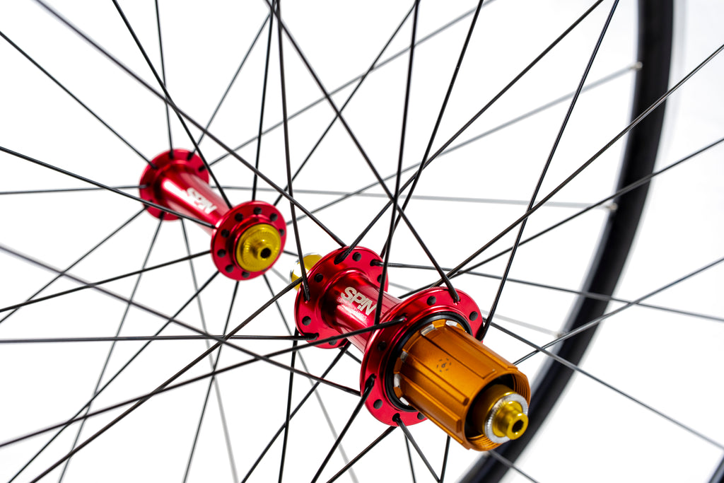 WB Alloy Rim Brake Wheelset 700c - Red/Yellow