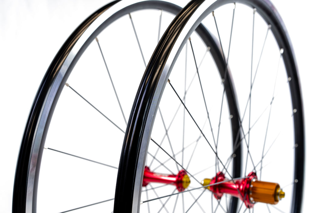 WB Alloy Rim Brake Wheelset 700c - Red/Yellow