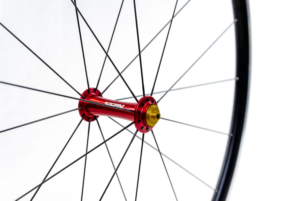WB Alloy Rim Brake Wheelset 700c - Red/Yellow